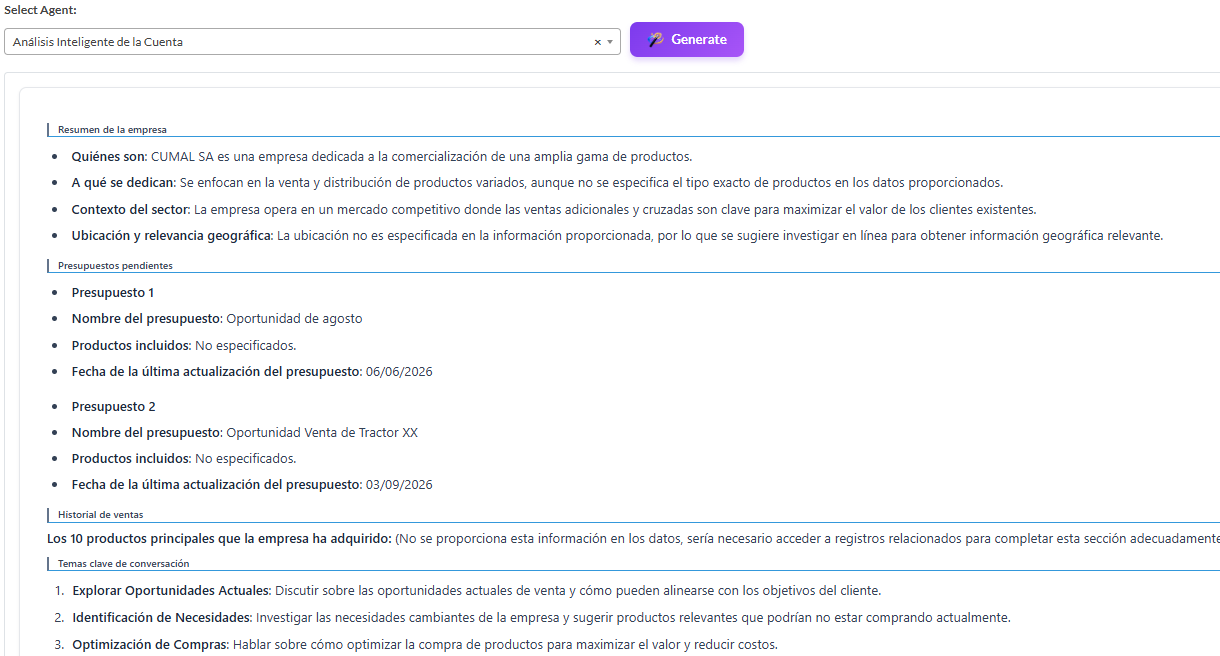 Ejemplo de IA aplicada al CRM